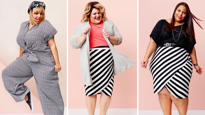 Mulher costurando vestuário Plus Size